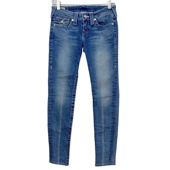 True Religion Jeans Swarovski Crystal World Tour Patch Size 26 - Picture 2 of 16